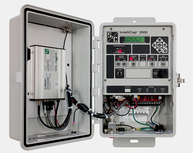 alternative to electromechanical capacitor controls for the control of pole-mounted and pad-mounted switched capacitor banks in electric distribution systems electromechanical capacitor controls, alternative to electromechanical capacitor controls, intellicap control, capacitor bank control